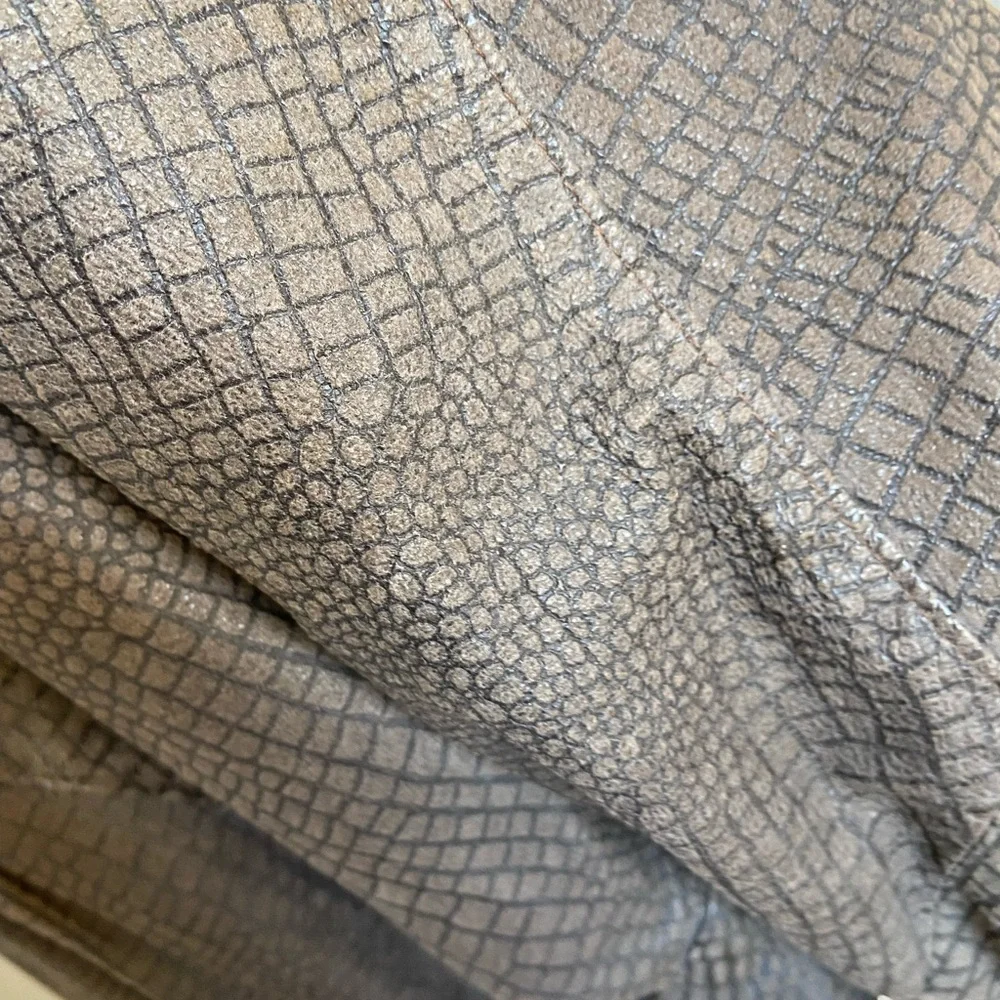 Real leather cropped jacket 1980s vintage brown with no flaws by Nebita - Picture 7 of 8